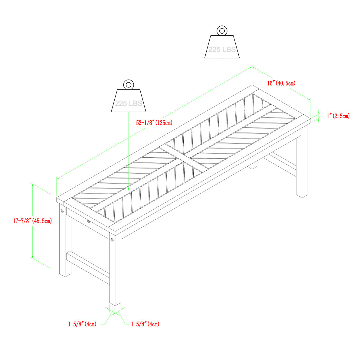 Lark Manor Harbison Wooden Picnic Bench & Reviews Wayfair